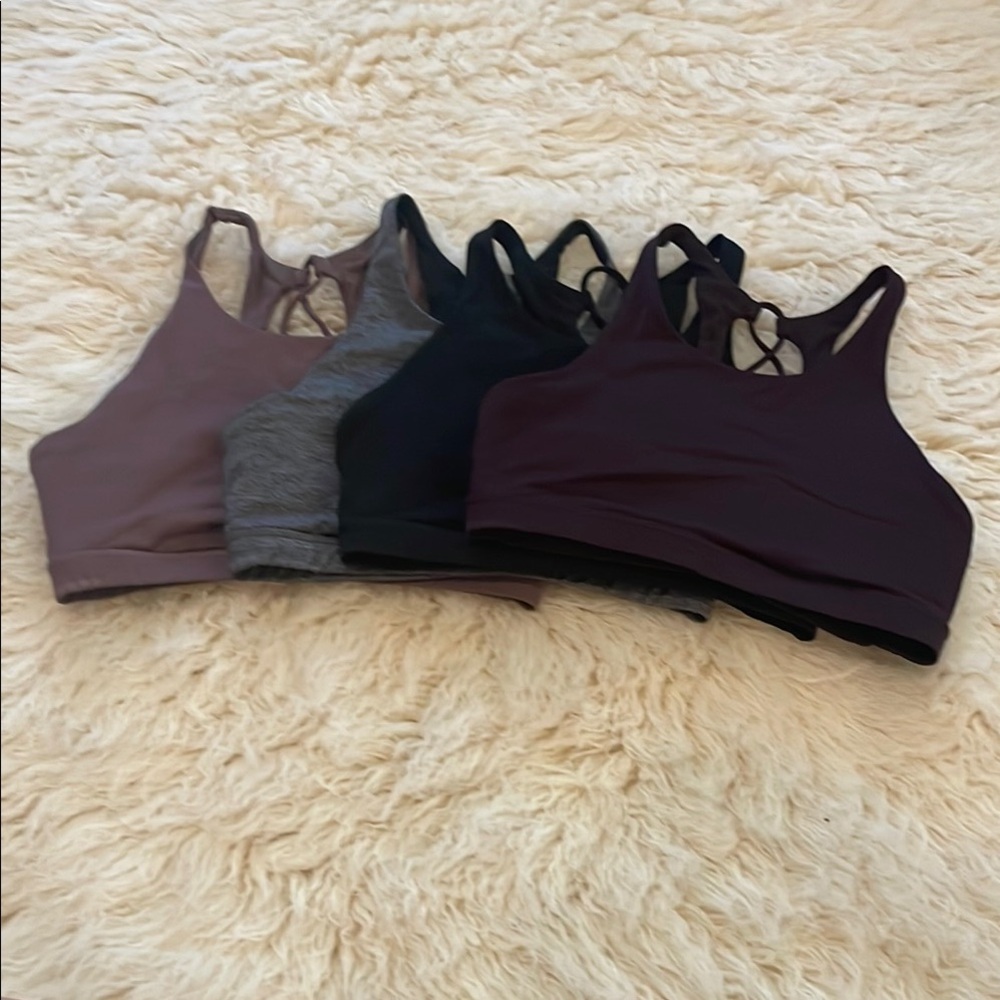 Lululemon Tied To It high neck sports bra bundle, size 6